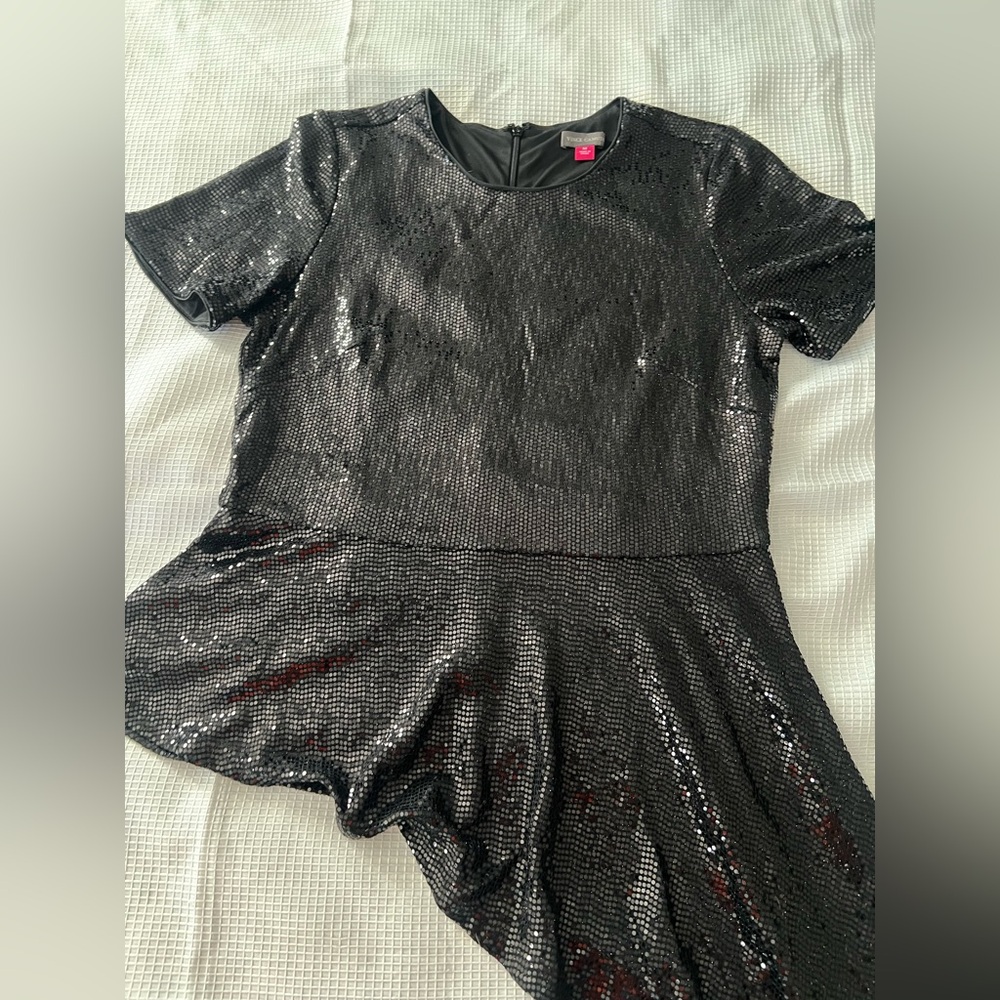 Vince Camuto Metallic Black Blouse